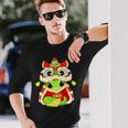 Happy Lunar Chinese New Year 2025 Cute Babynake Dragon 長袖Tシャツ 彼への贈り物