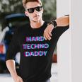 Hard Techno Daddy Edm Electro Music Festival Dad Father Rave 長袖Tシャツ 彼への贈り物