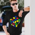 Impossible Rubik Rubix キューブポケット レトロ ゲームボーイ 長袖Tシャツ 彼への贈り物