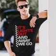 It's Lights Out And Away We Go Race Weekモータースポーツレーシング 長袖Tシャツ 彼への贈り物
