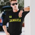 Jamaica 62 2024 年独立記念日ジャマイカ国旗ジャージ 長袖tシャツ 長袖Tシャツ 彼への贈り物