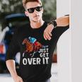 Just Get Over It 馬ショー ジャンピング乗馬 長袖Tシャツ 彼への贈り物