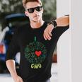 I Love Gmo ラウンドラインデザイン 長袖Tシャツ 彼への贈り物