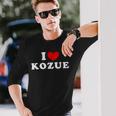 I Love Kozue 私は愛する Kozue 長袖Tシャツ 彼への贈り物