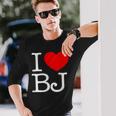 I Love ハート Bj 長袖Tシャツ 彼への贈り物