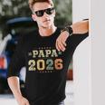 Papa 2026 Primaolta Di Un Padre Prima Festa Del Maglietta a maniche lunghe Regalos para él