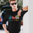 Peace Love Bingo Bingo Lover Leopard Print Heart Long Sleeve T-Shirt Gifts for Him