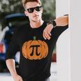 Pumpkin Pi Math Pun Thanksgiving Long Sleeve T-Shirt Gifts for Him
