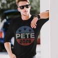 Retro Pete 2028 Pete Buttigieg Para Presidente 2028 Camiseta de manga larga Regalos para él