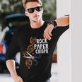 Rock Paper Crispr Dna 生物学者 遺伝子工学 長袖Tシャツ 彼への贈り物