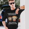カワイイカプチーノ アサシーノ バレリーナ イタリアン ブレイン ミーム 長袖Tシャツ 彼への贈り物