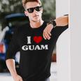 グアムアイハートグアムお土産i Love Guam 長袖Tシャツ 彼への贈り物
