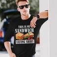 サンドイッチ服 This Is Myandwich Eating 長袖Tシャツ 彼への贈り物