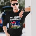メルボルン オーストラリア お土産 オーストラリア国旗 カンガルーコアラ 長袖Tシャツ 彼への贈り物