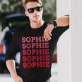 名前入りophie I Loveophie ヴィンテージ 長袖Tシャツ 彼への贈り物