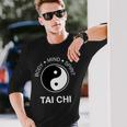 太極拳の心と体の健康のための陰陽師 長袖tシャツ 長袖Tシャツ 彼への贈り物