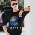 太陽系 第3惑星 地球 宇宙 長袖Tシャツ 彼への贈り物