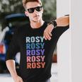 面白いギフト名 Rosy パーソナライズ 名前 長袖Tシャツ 彼への贈り物