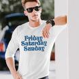 Fridayaturdayunday Moodibe Weekend Relax Day Off 長袖Tシャツ 彼への贈り物