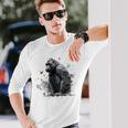 Gorilla Lover アートワーク 鳥 動物 モチーフ ゴリラ 長袖Tシャツ 彼への贈り物
