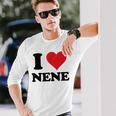I Heart Nene 名 I Love パーソナライズ 長袖Tシャツ 彼への贈り物