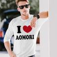 I Love Aomori 青森が大好き 長袖Tシャツ 彼への贈り物