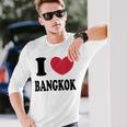 I Love Bangkok バンコクが大好き 長袖Tシャツ 彼への贈り物