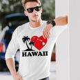 I Love Hawaii ハワイアンハートパーム レディース メンズ ボーイズ ガールズ 長袖Tシャツ 彼への贈り物
