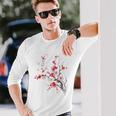 Roseakura Arbre Jolie Fleur Fleur De Cerisier Japonais T-shirt à manches longues Cadeaux pour lui