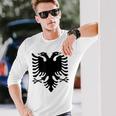 アルバニア国旗 アルバニア バルカン アルバニア国旗 アルバニア国旗 アルバニア国旗 長袖Tシャツ 彼への贈り物