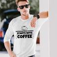 オーストラリアのルールフットボールはコーヒーから始まる 長袖Tシャツ 彼への贈り物