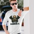 クトゥルフ、ただ召喚するだけ、面白い宇宙ホラークトゥルフカルト。 長袖tシャツ 長袖Tシャツ 彼への贈り物