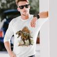 スピノサウルス 恐竜モチーフ イラスト スピノサウルス 長袖Tシャツ 彼への贈り物