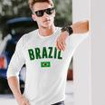 ブラジルシャツ メンズ レディース キッズ ブラジル サッカーファン 長袖Tシャツ 彼への贈り物