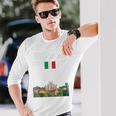 ミラノ お土産 イタリア 旅行 ミラノ バケーション イタリア国旗 長袖Tシャツ 彼への贈り物