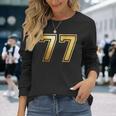 77 ナンバーセブンティセブンチーム スポーツ グラフィック 代表チームマッチング 長袖Tシャツ 彼女への贈り物