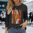 Africa アフリカ Animal Print Africa Is Calling 長袖Tシャツ 彼女への贈り物