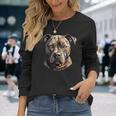 American Pitbull Dog アメリカンピットブル 長袖Tシャツ 彼女への贈り物