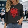 Bandera Nacional Albania Águila Albana Tirana Camiseta de manga larga Regalos para ella