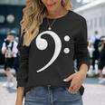 Bass Note F Key Bass Player Music Bass Clef 長袖Tシャツ 彼女への贈り物