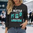 I Battle Ptsd What's Youruperpower Ptsd認識 長袖Tシャツ 彼女への贈り物