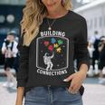 Building Connection Astronaut Autism 長袖Tシャツ 彼女への贈り物