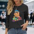 Capybara Riding Train Cute Kawaii Cartoon Rail Adventure 長袖Tシャツ 彼女への贈り物