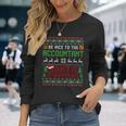 C'est Drôleois Gentil Avec Le Comptable Le Père Noël Regarde Noël Manche Longue T-shirt à manches longues Cadeaux pour elle