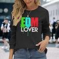 Cute Edm Cool Edm Lover Rave ホワイトインク 長袖Tシャツ 彼女への贈り物