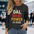 Dal Bhat Power 24 Hour ネパールトレッキングデザイン 長袖Tシャツ 彼女への贈り物