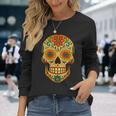 Dia De Los Muertos Crâne Enucre T-shirt à manches longues Cadeaux pour elle