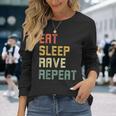 Eatleep Rave Repeat Edm テクノ 長袖Tシャツ 彼女への贈り物
