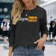 Gymhub 面白い ワークアウト フィットネス モチベーション ジム 長袖Tシャツ 彼女への贈り物