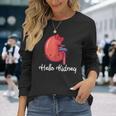 Hello Kidney おもしろ お医者さんへの感謝を示す 長袖Tシャツ 彼女への贈り物
